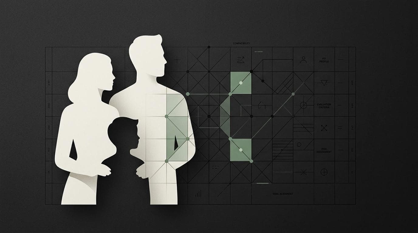 Ilustración conceptual de compatibilidad entre un comprador y una propiedad